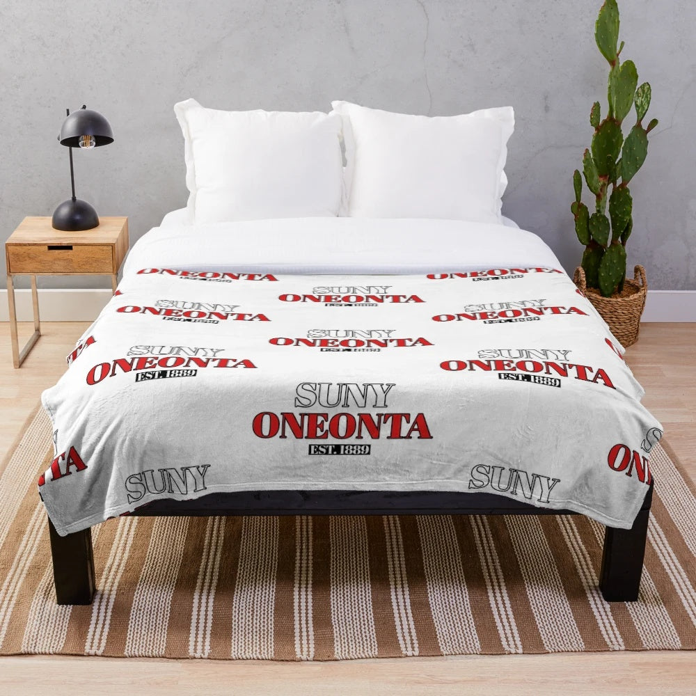 SUNY Oneonta Red Dragons Plush Blanket