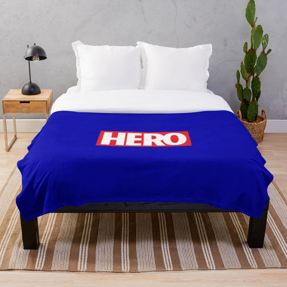 Plush blanket featuring a superhero design, ideal for Marvel fans and cosplayers