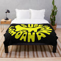 Soft and cuddly SuperLamBanana plush blanket showcasing the iconic Liverpool culture