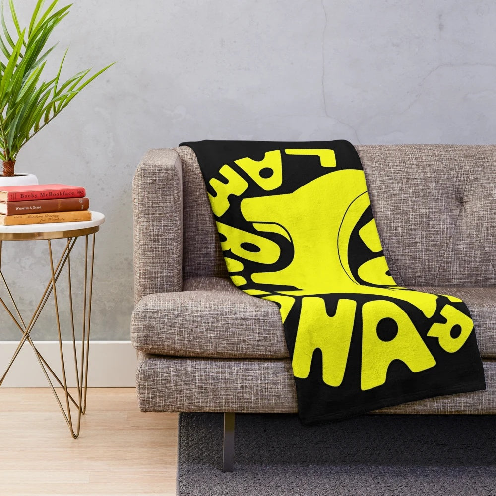 Soft and cuddly SuperLamBanana plush blanket showcasing the iconic Liverpool culture