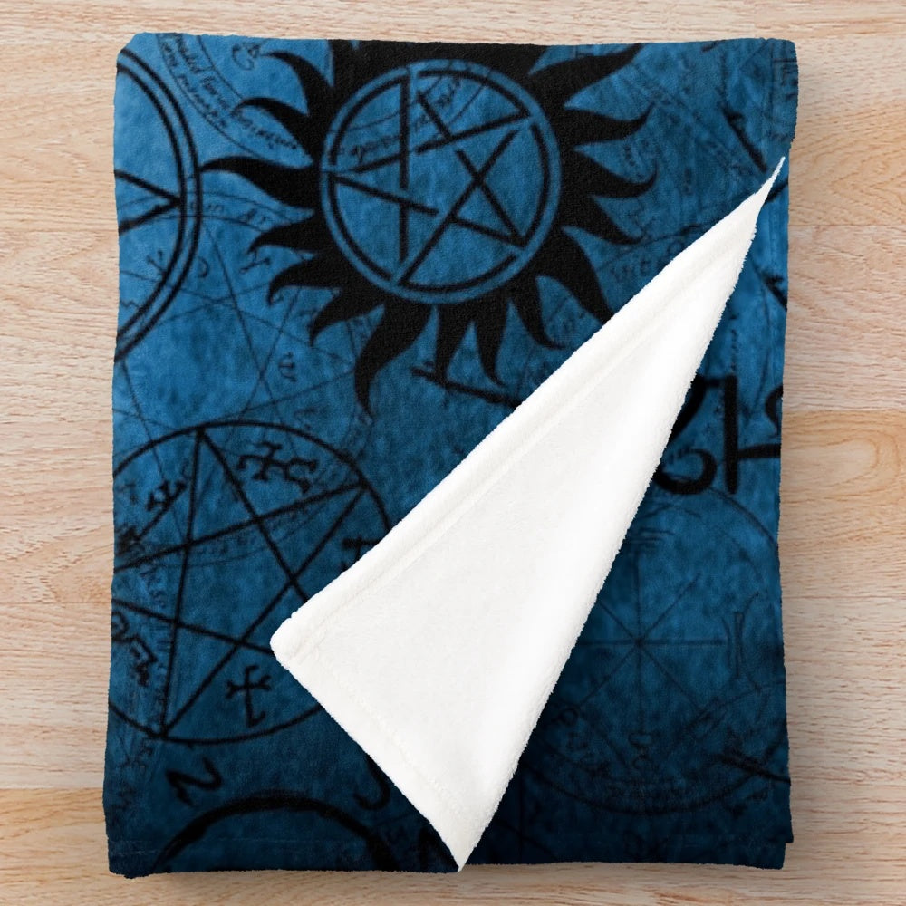 Soft and warm supernatural-themed plush blanket