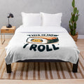 Sushi roll plush blanket with a pun design for sushi lovers