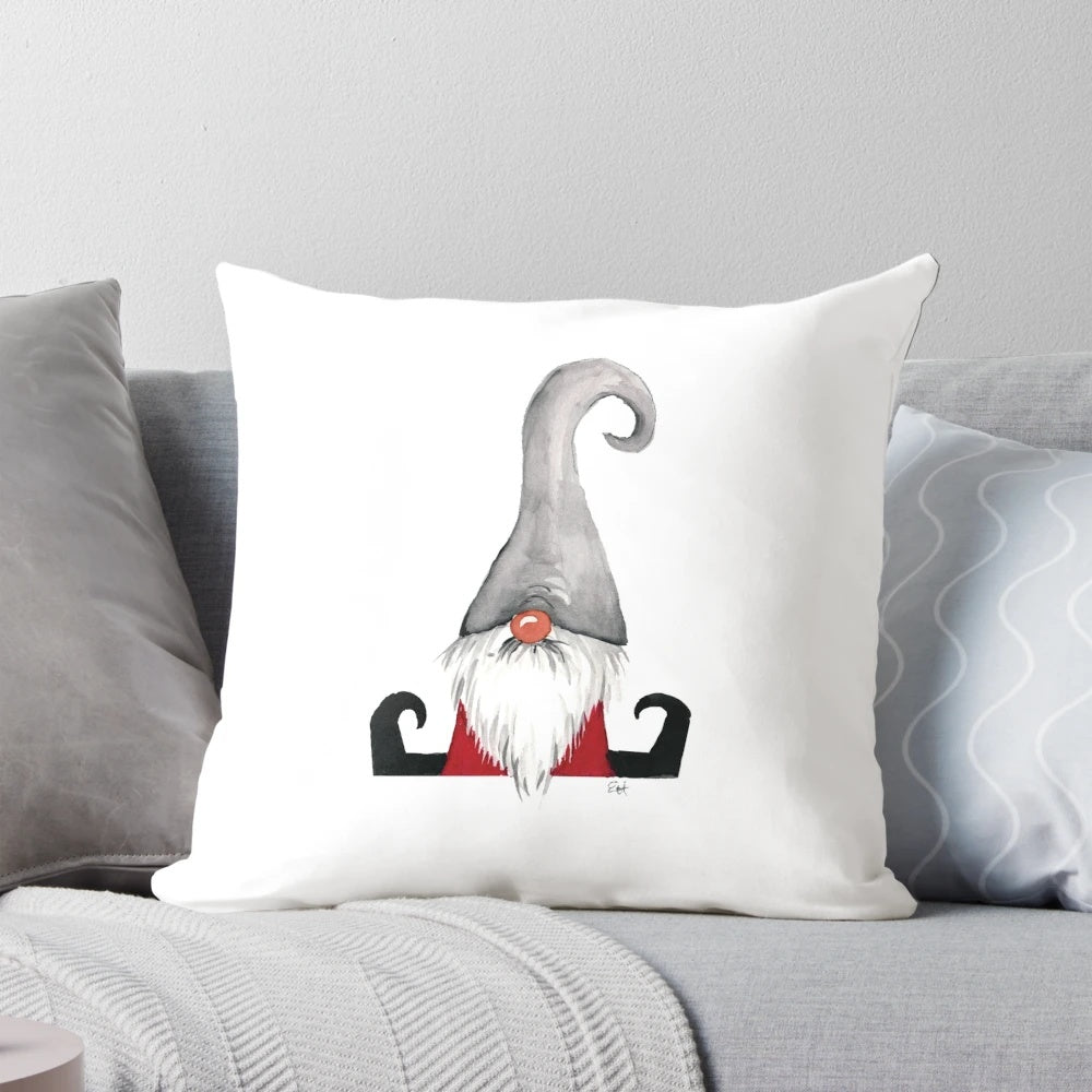 Sven the Gnome, a plush and soft pillow for holiday and garden decor