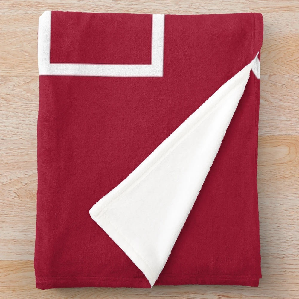 Swarthmore College plush blanket with ice hockey design