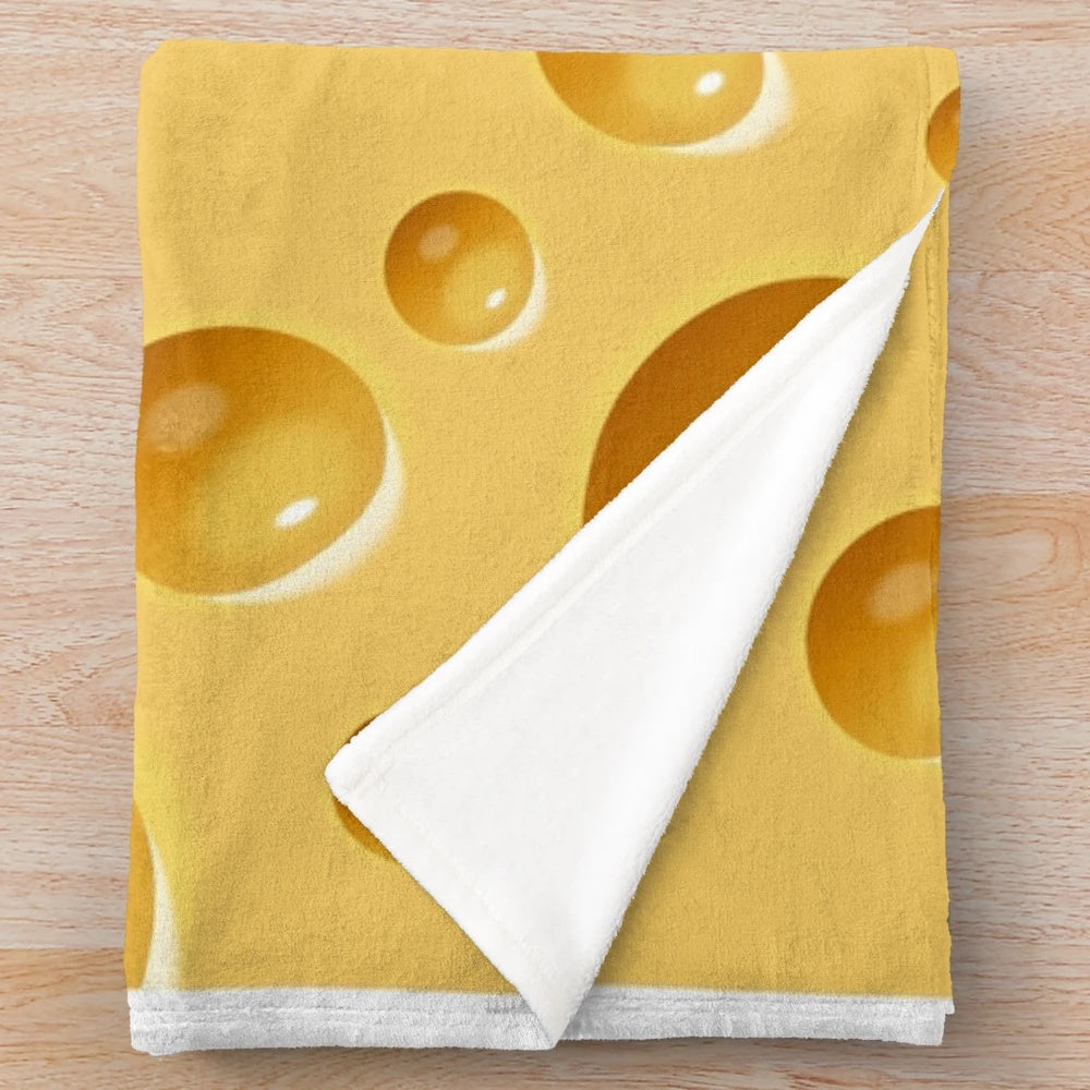 Soft and plush Swiss cheese design blanket