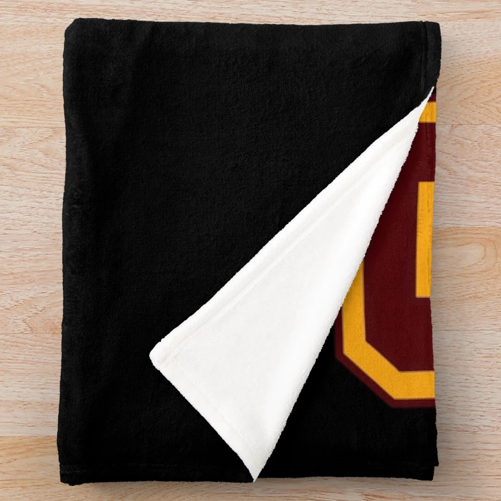 Soft plush blanket with Texas State University logo