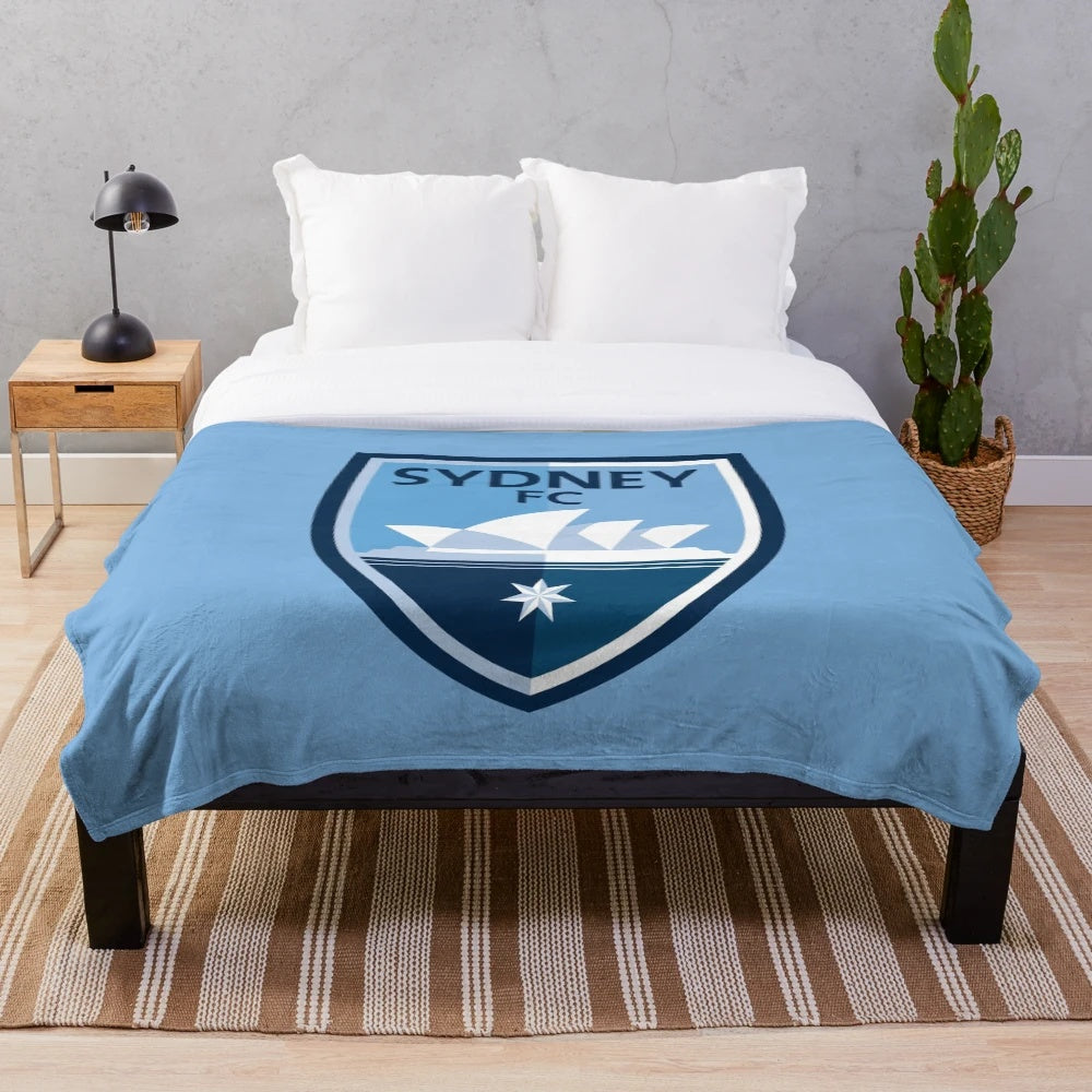 Sydney FC inspired plush blanket for sports fans