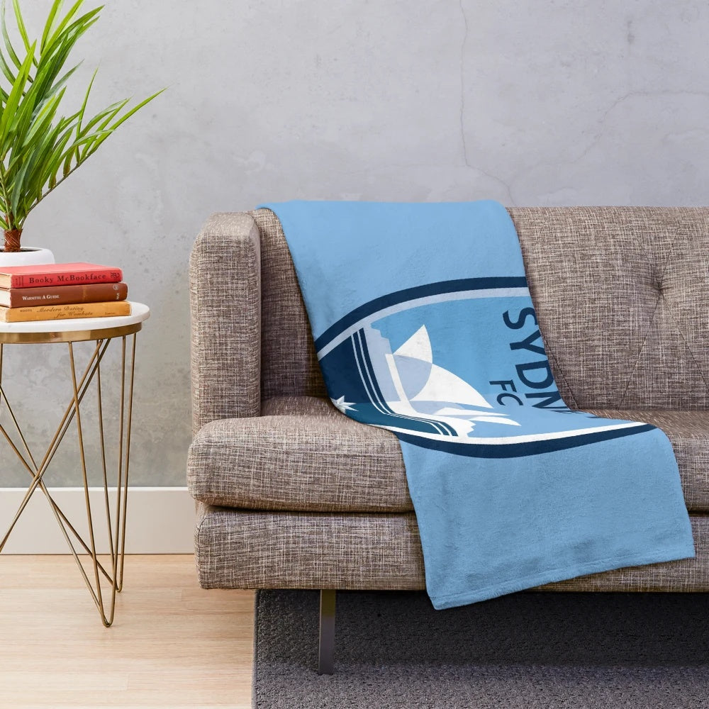 Sydney FC inspired plush blanket for sports fans