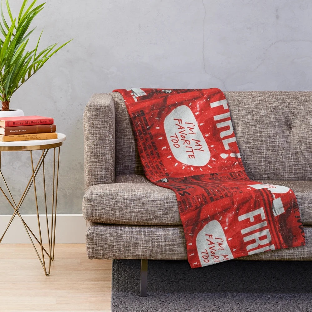 Taco Bell inspired plush blanket with a soft, cozy design