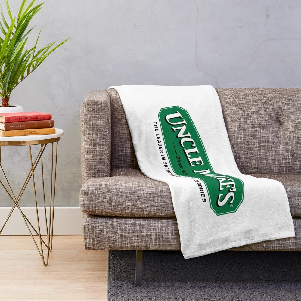 Plush tactical-inspired blanket for gun and outdoor hobby enthusiasts
