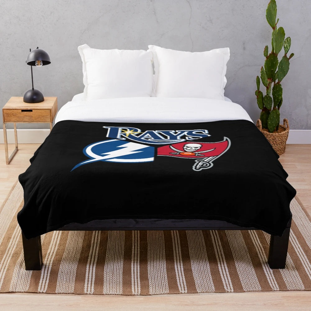 Tampa Bay sports teams themed plush blanket