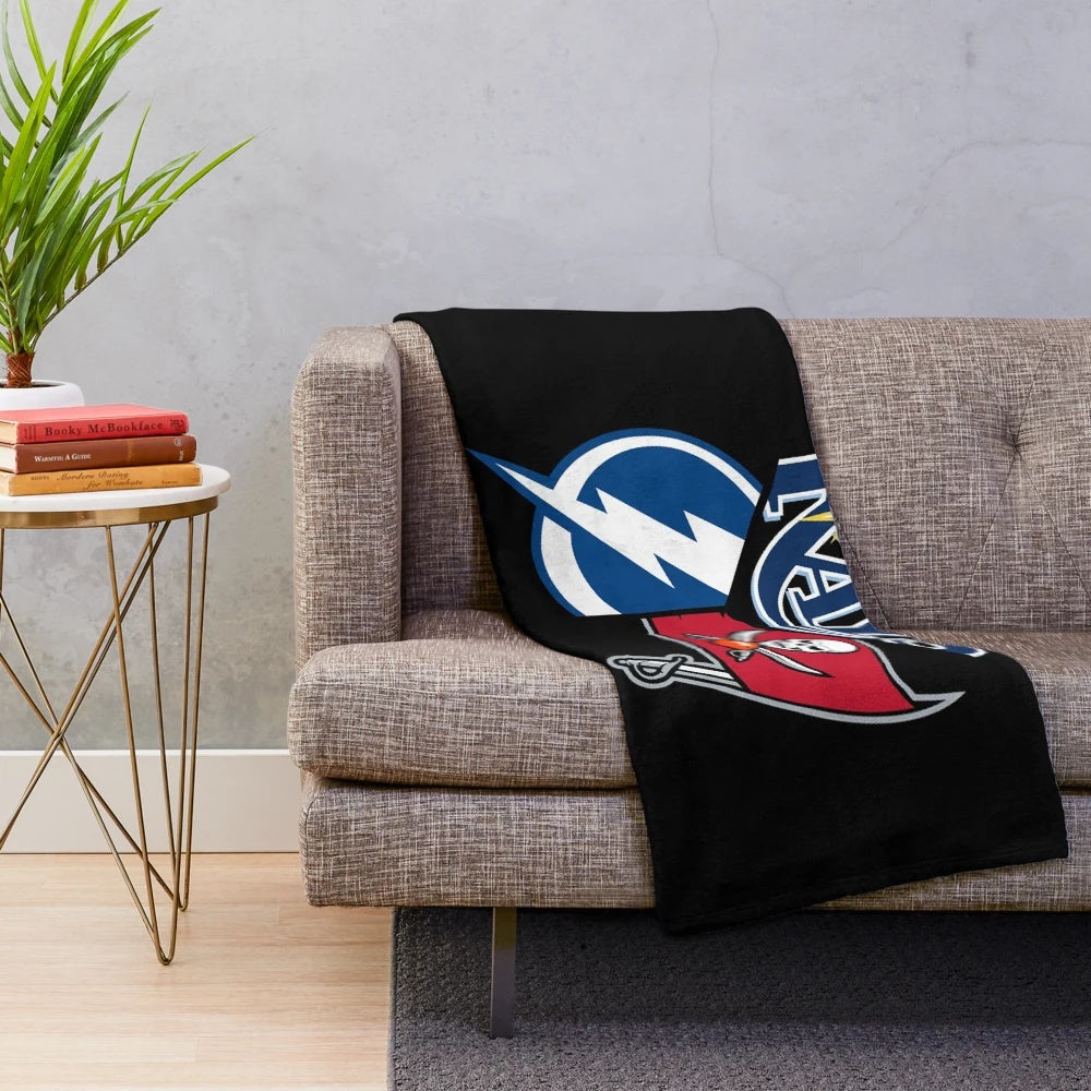 Tampa Bay sports teams themed plush blanket