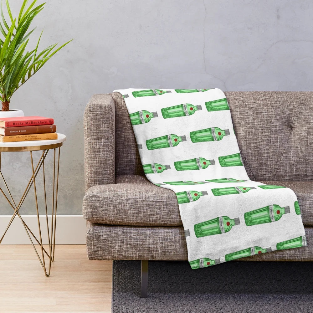 Tanqueray Gin-themed plush blanket
