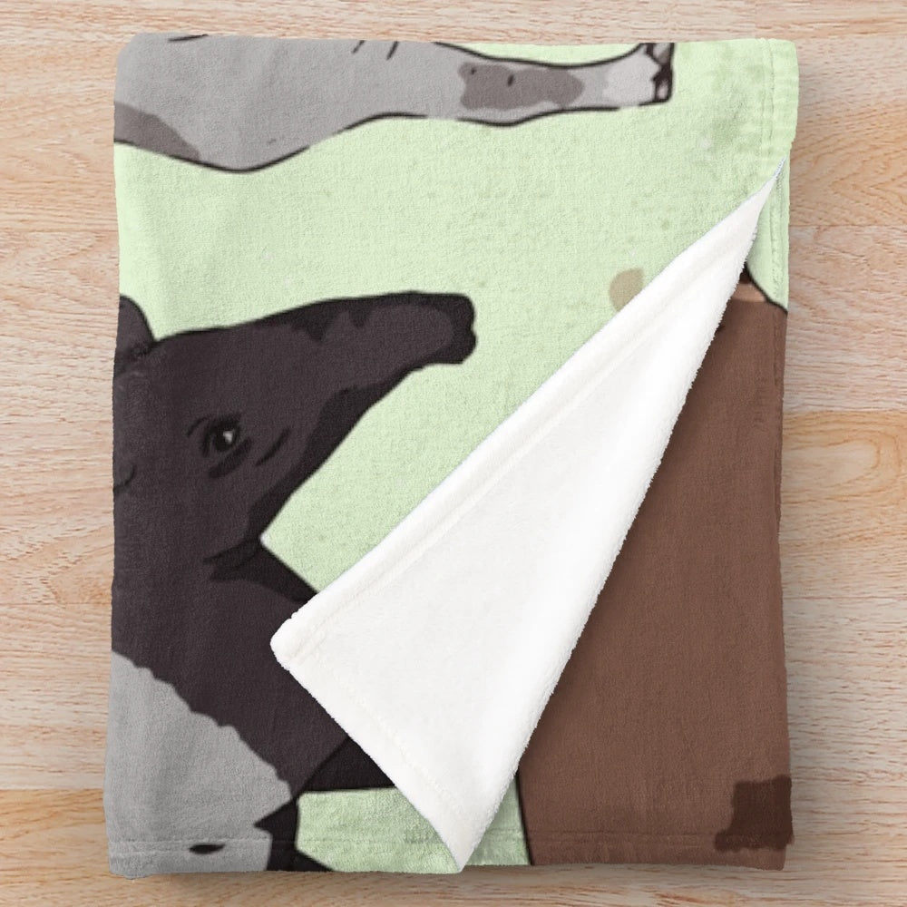 Soft and cuddly tapir plush blanket