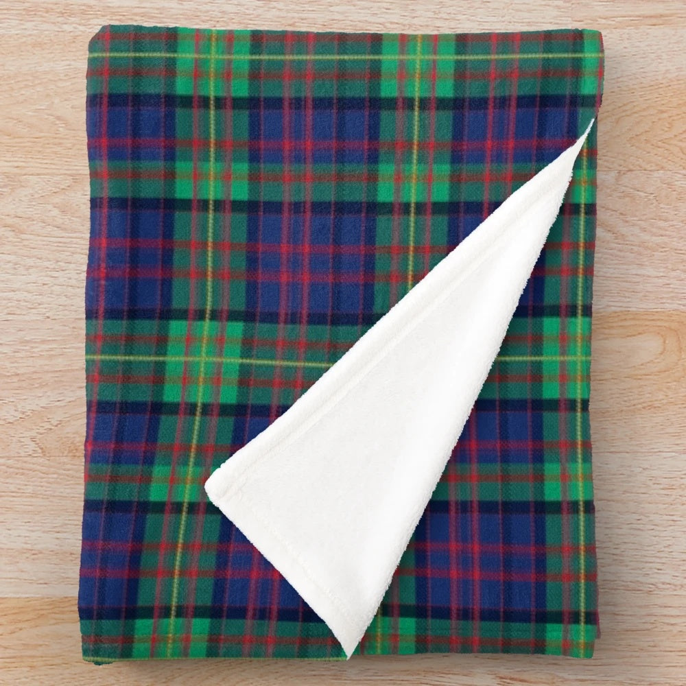 Carnegie Mellon University inspired tartan plaid plush blanket