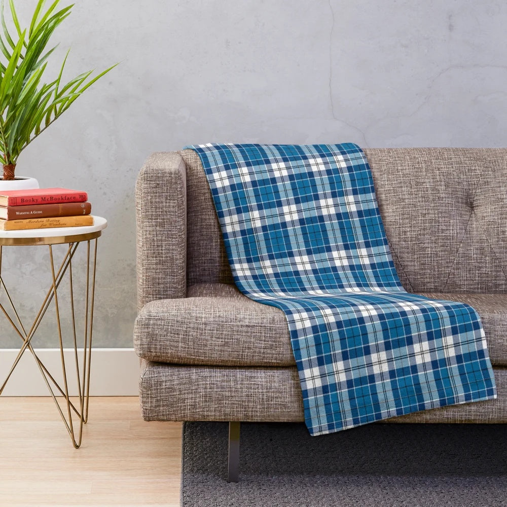 Clan Hutton tartan plush blanket