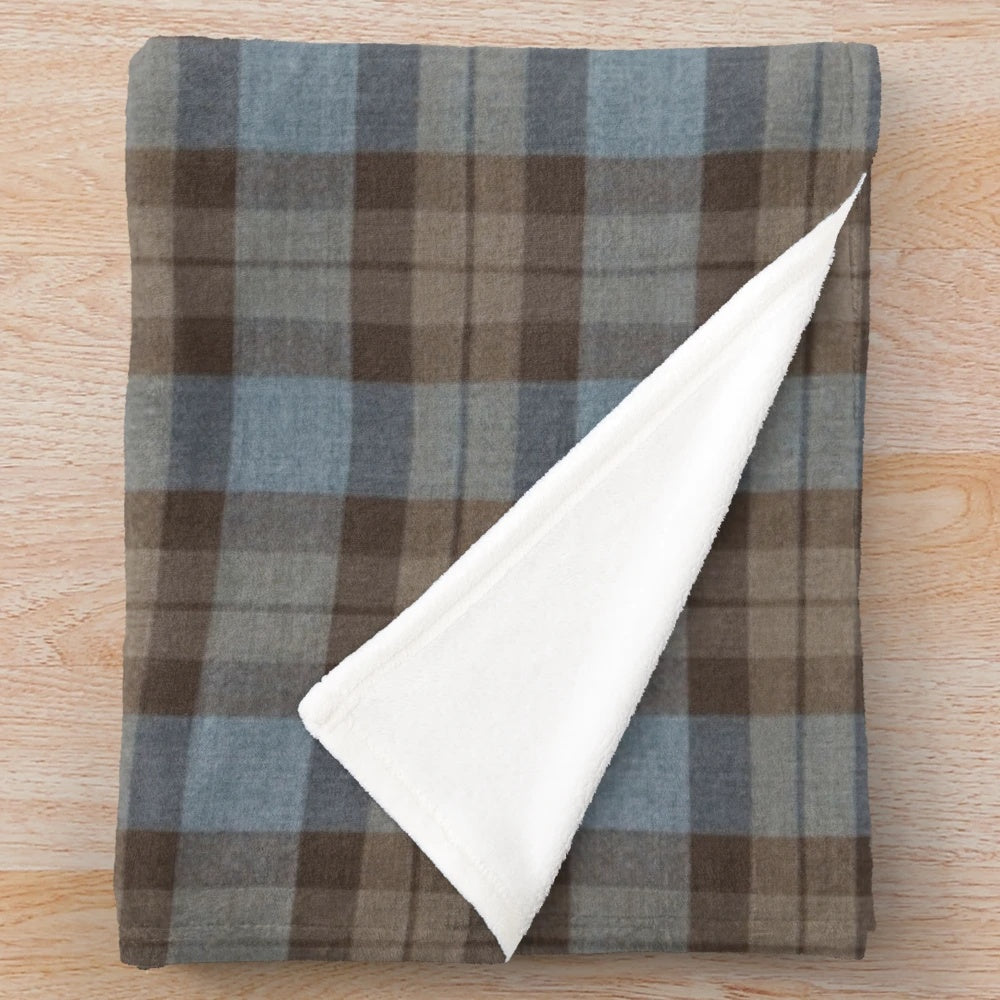 Tartan plush blanket with Scottish highland inspired pattern
