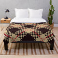 Tartan plaid plush blanket with traditional Scottish clan pattern design