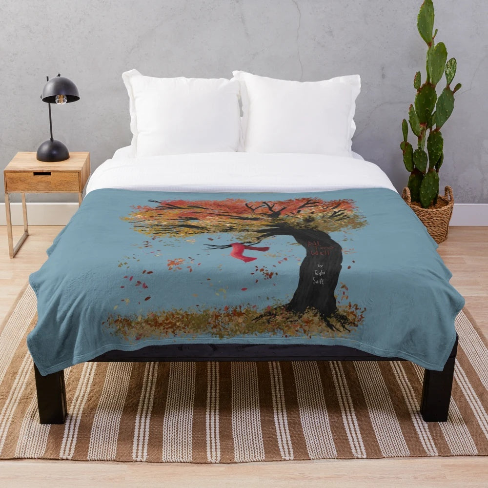 Taylor Swift-inspired plush blanket featuring the All Too Well song