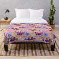 Taylor Swift inspired plush blanket with purple and blue tones