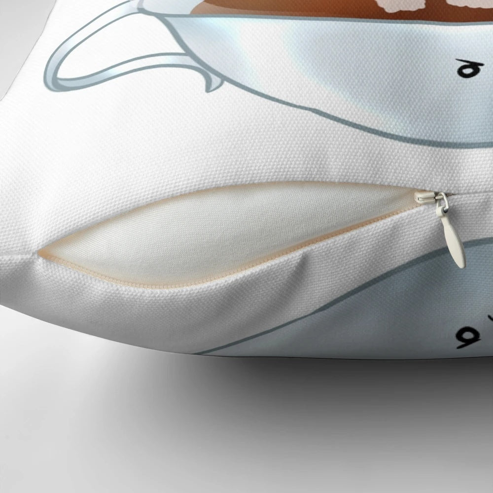 Ragequit Tea Break Pillow with a cozy, plush design for gaming and relaxation