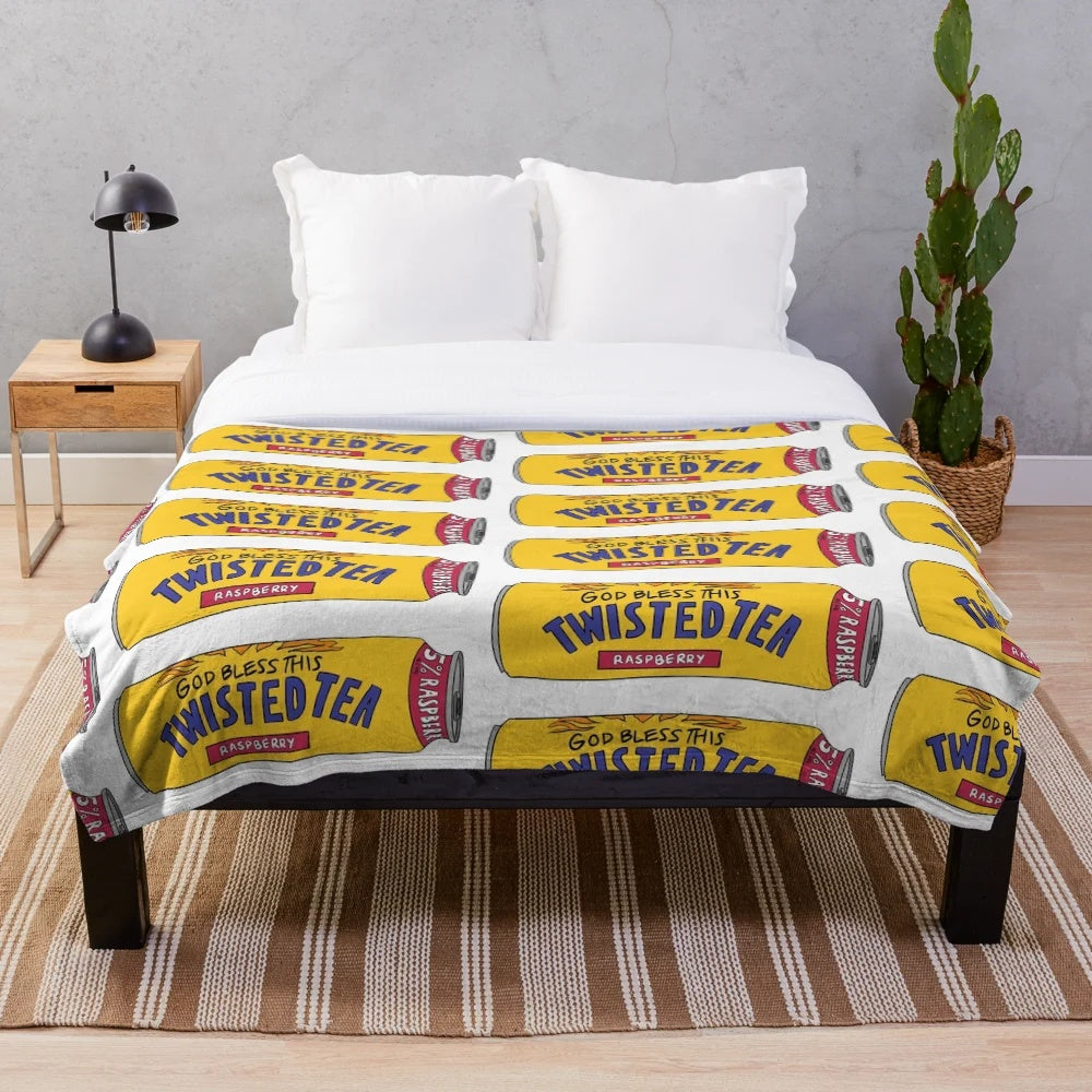 Cozy tea plush blanket for relaxing and enjoying good times