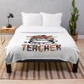 Cozy teacher plush blanket with inspirational design