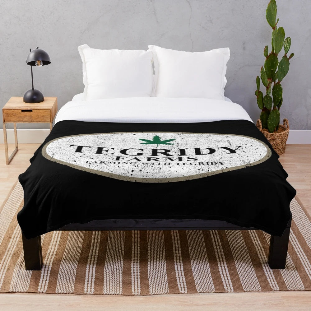Tegridy Farms inspired plush blanket featuring characters from the South Park TV series