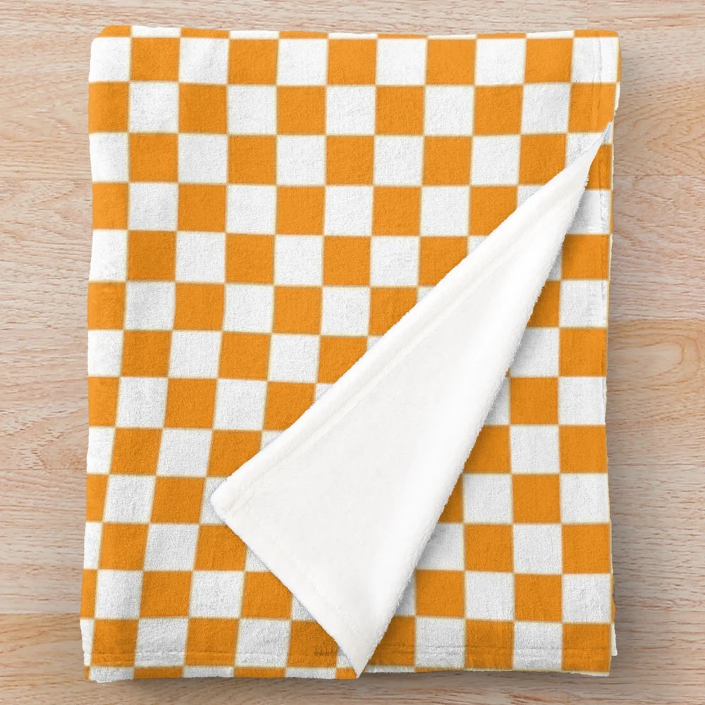 Tennessee Vols inspired plush blanket in orange pattern