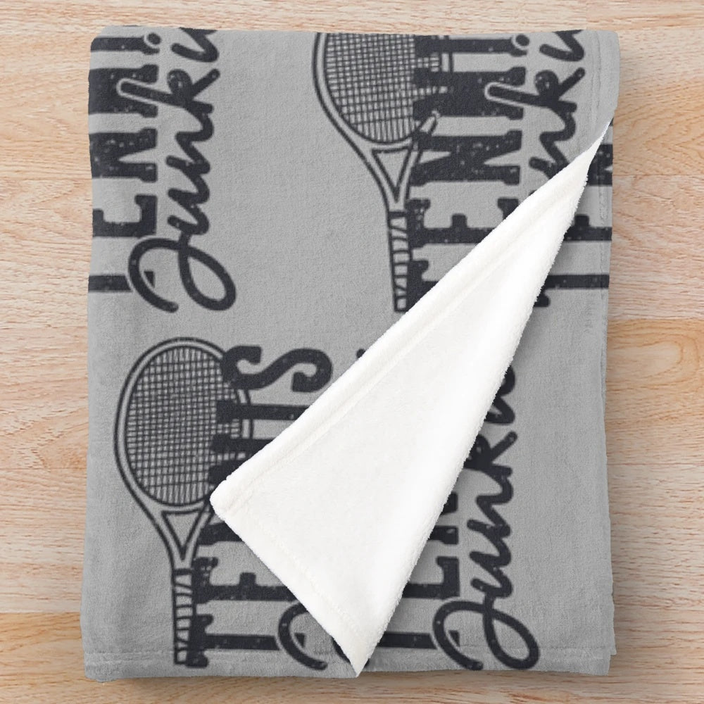 Tennis Plush Blanket with Tennis Racquet Design