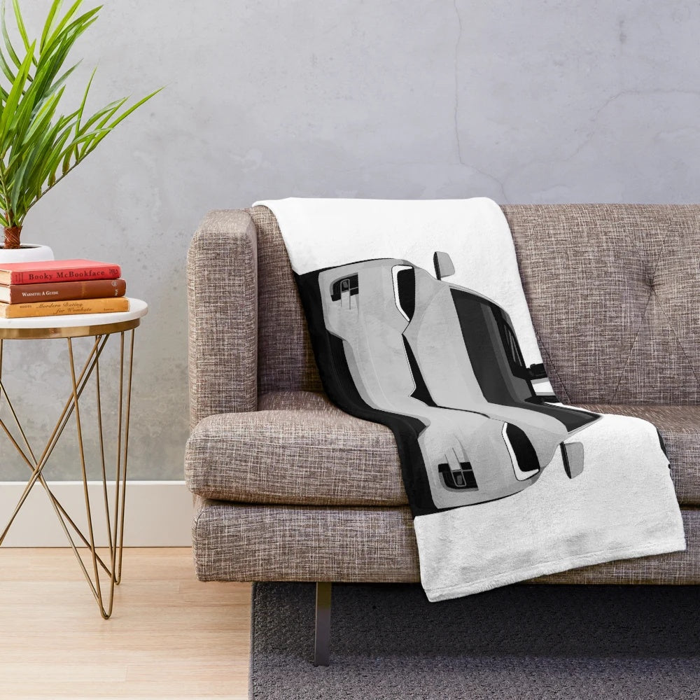 Tesla Model X inspired plush blanket