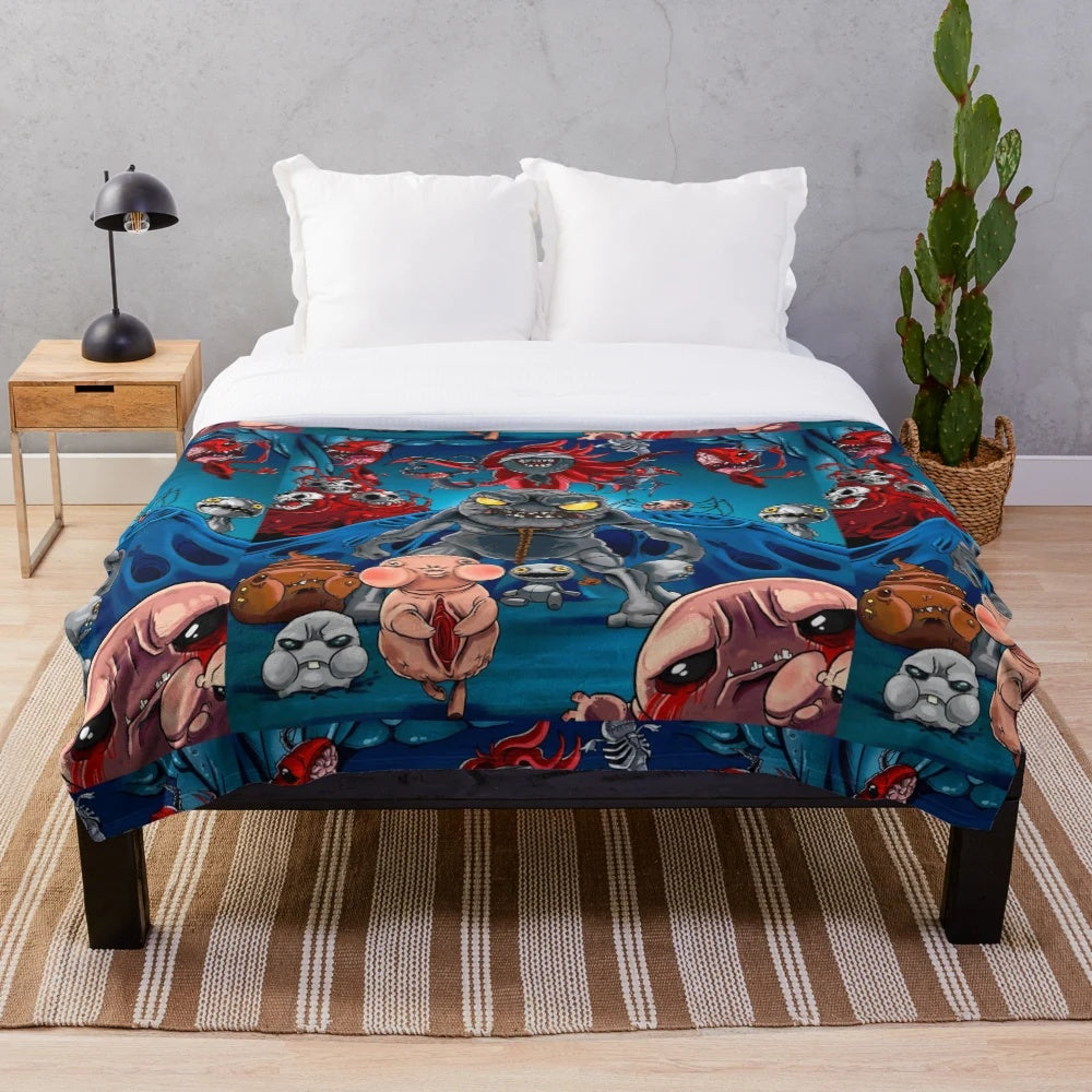 The Binding of Isaac inspired plush blanket