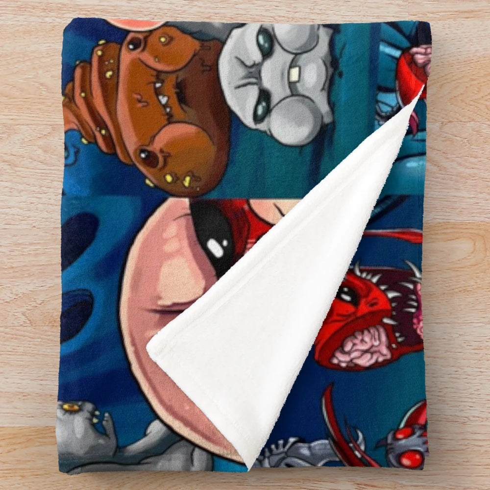 The Binding of Isaac inspired plush blanket