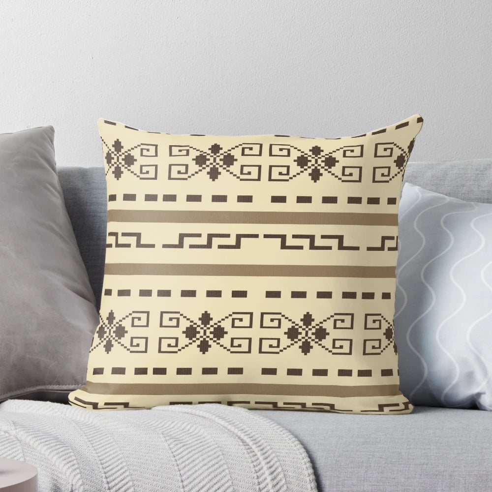 The Dude's Cardigan Pattern Pillow inspired by the iconic character from the Coen Brothers' film, The Big Lebowski