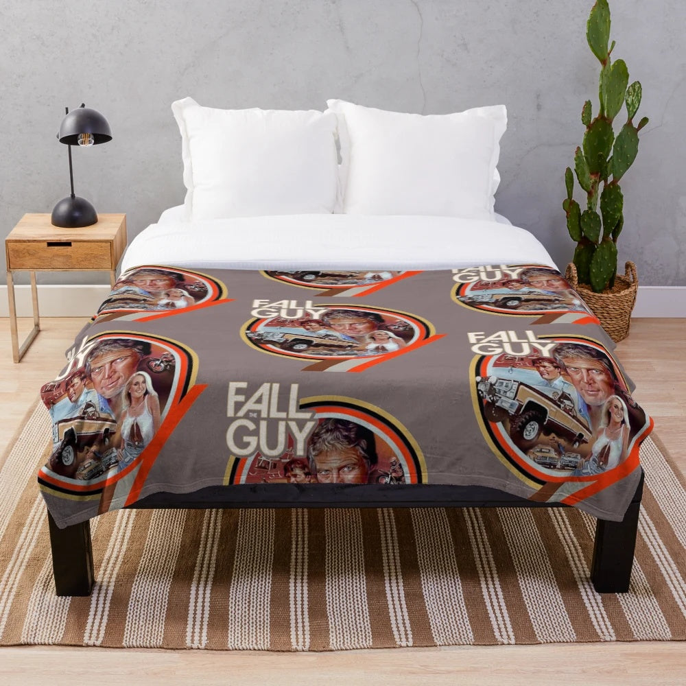 The Fall Guy" Plush Blanket - Soft and Cozy Blanket Inspired by the 1980s TV Series
