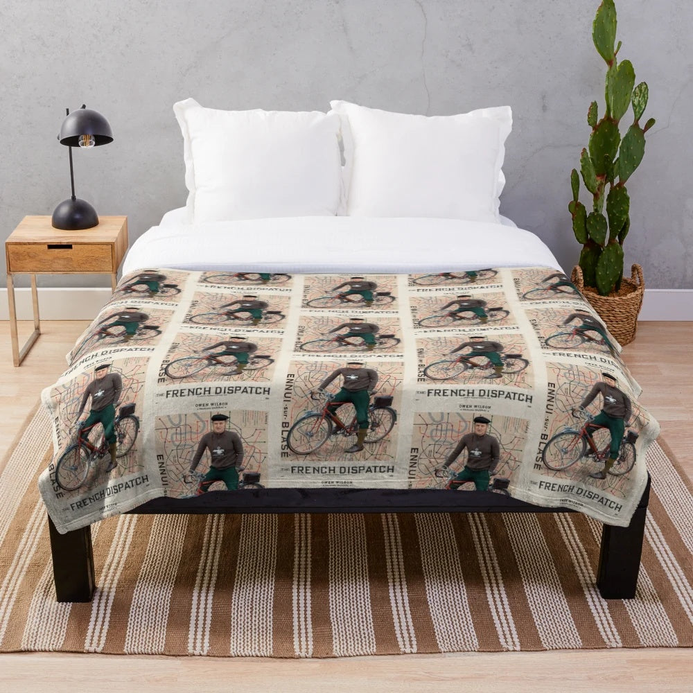 The French Dispatch Inspired Plush Blanket