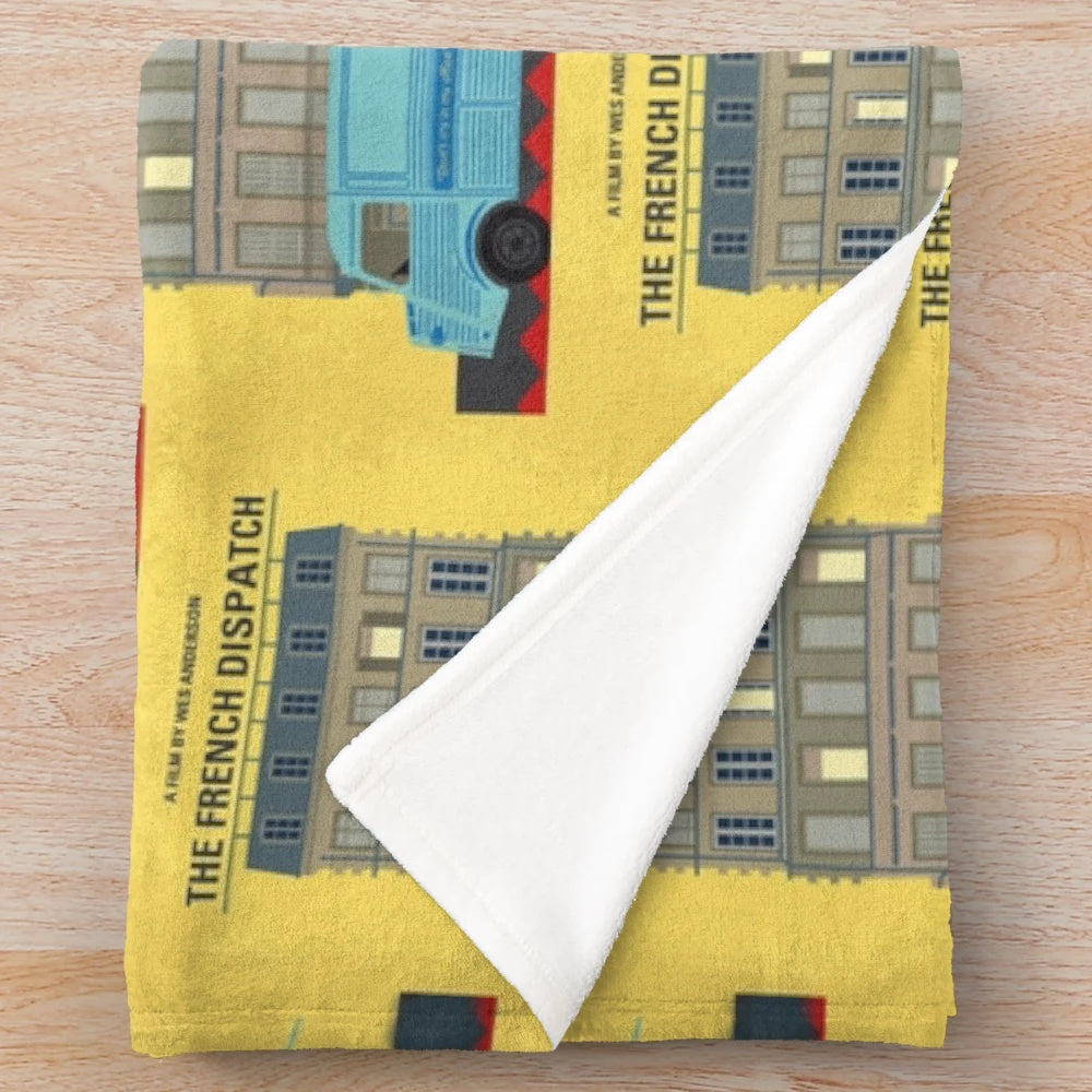 The French Dispatch inspired plush blanket