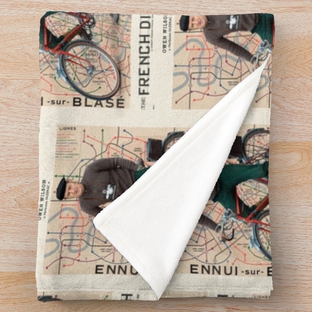The French Dispatch Inspired Plush Blanket