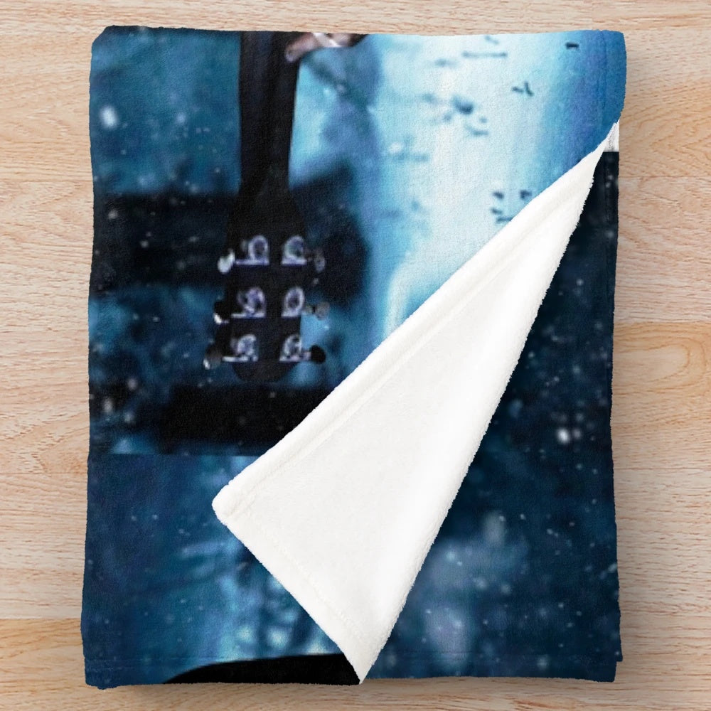 The Last of Us Part 2 inspired plush blanket featuring a snowy winter landscape
