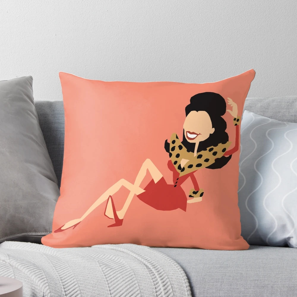 Plush Pillow Featuring Characters from the Classic Sitcom "The Nanny