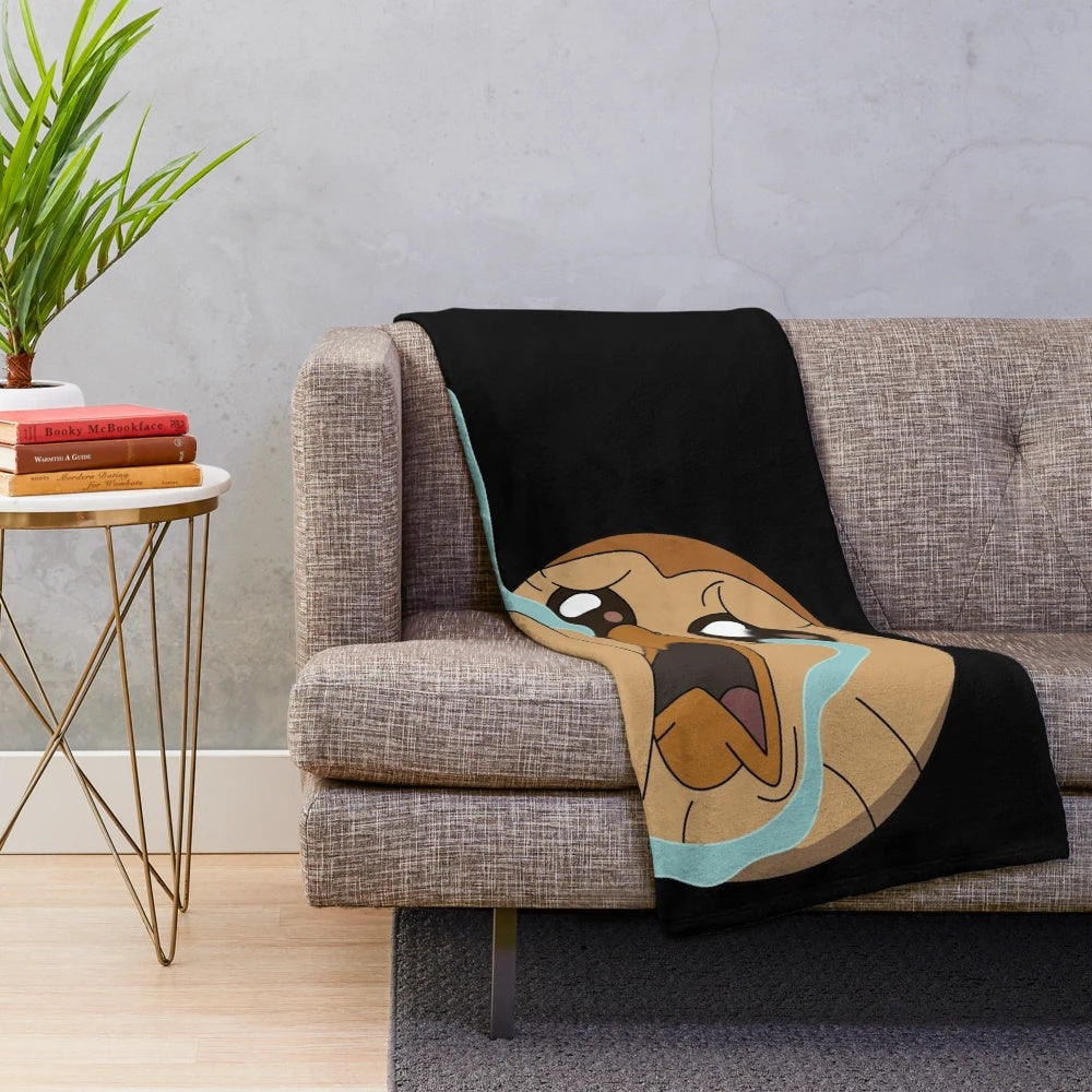 Hooty the Owl from The Owl House on a plush blanket