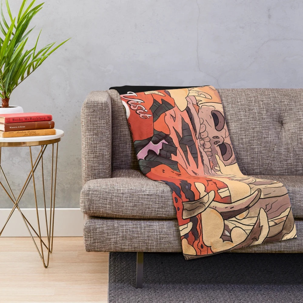 The Owl House-inspired plush blanket featuring the Boiling Isles