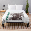 The Smiths-inspired plush blanket with vintage cinema graphics