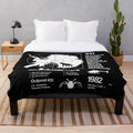 Cozy plush blanket inspired by the cult classic horror movie "The Thing