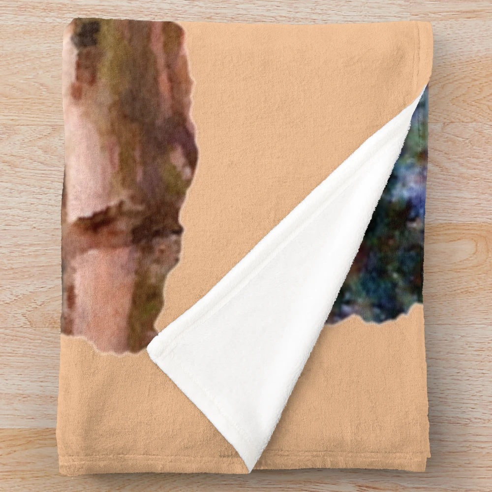 The Waltons House Plush Blanket with Blue Ridge Mountains Scenery