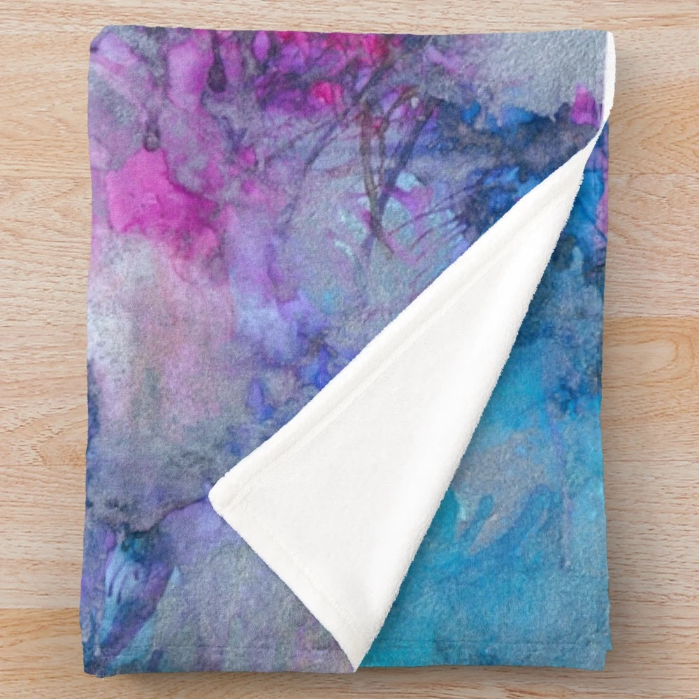 Thermal Confluence plush blanket with abstract design