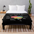 Paramedic and EMT themed plush blanket with thin white line design