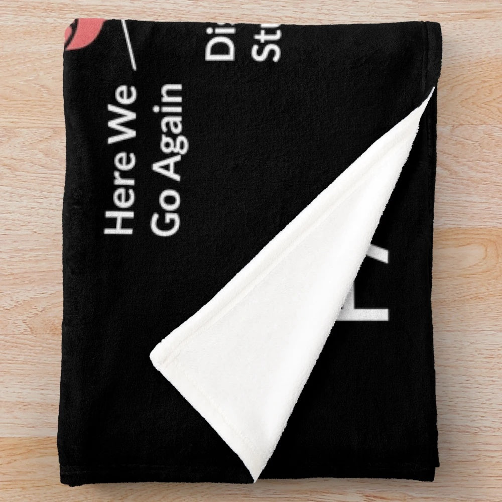 Paramedic and EMT themed plush blanket with thin white line design