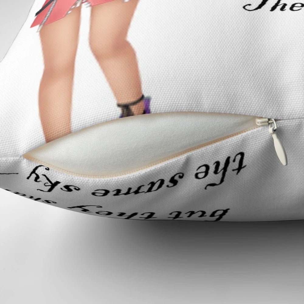 Kairi Kingdom Hearts Pillow with "Thinking of You, Wherever You Are" Quote