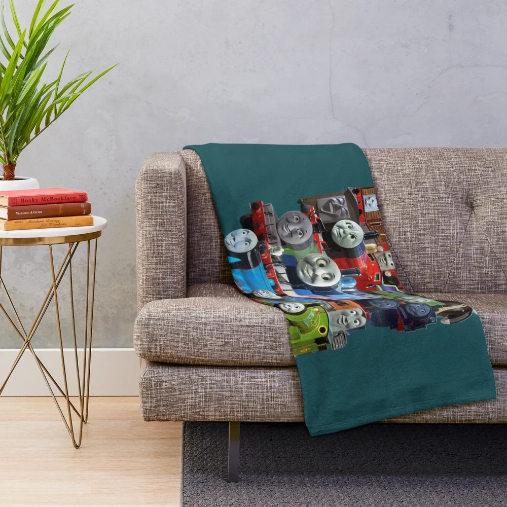 Thomas the Tank Engine Plush Blanket with Classic Characters